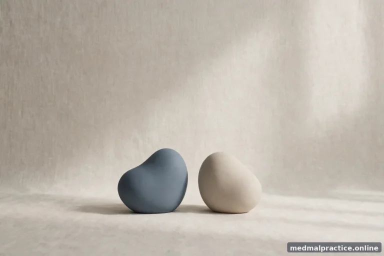 Two calm abstract shapes side by side on a neutral background, soft daylight, no text