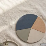 A simple percentage-free pie-chart-like abstract in calm tones, no numbers or text