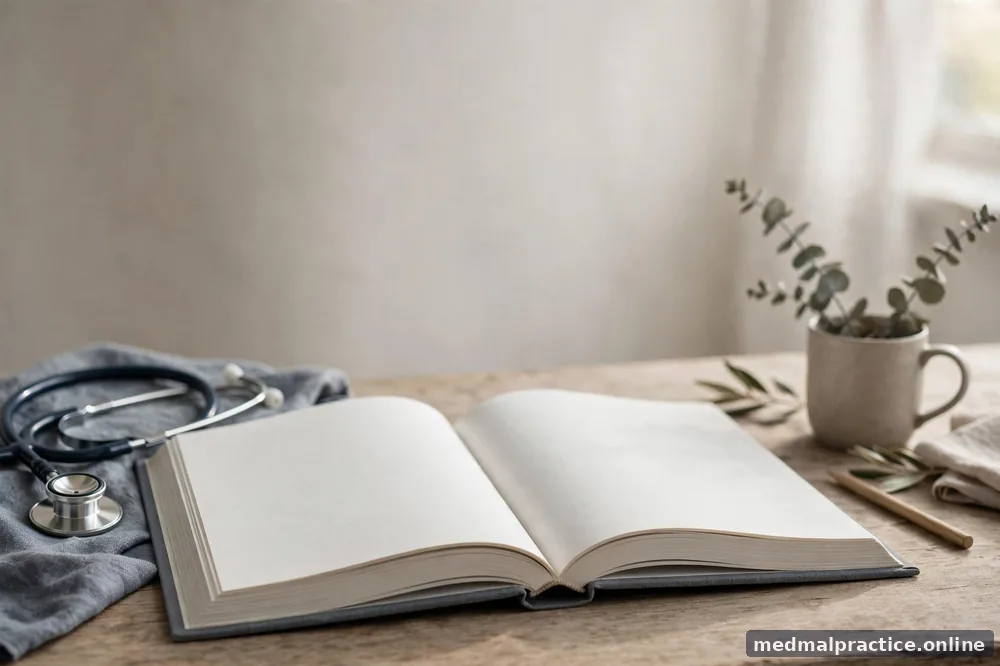 Open atlas with blank pages on a desk in daylight, no legible text